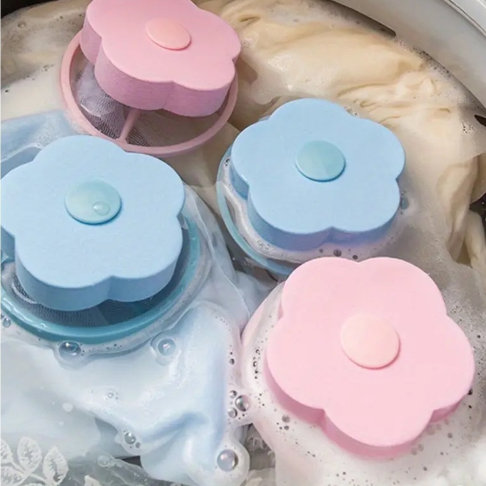 Set of 5 Laundry Lint Catchers Washing Machine Hair Filter Mesh Bags